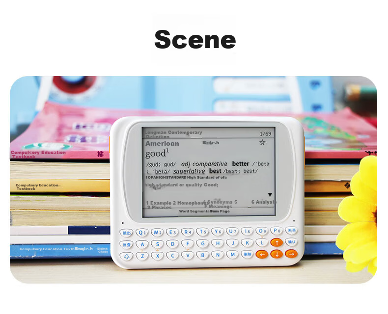 Wenquxing Electronic Dictionary CC515, E-Ink Screen Rechargeable English-Chinese Dictionary, Vocabulary Learning for Primary And Secondary School Students, College And High School Students, No Games, No Internet Connection Required, Lanwangwa 16
