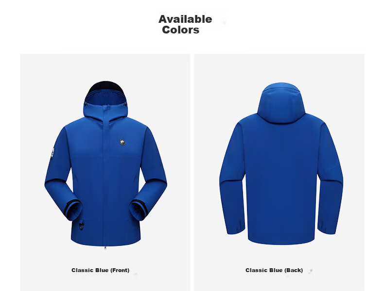 CAMEL Shu Embroidery Blue New Year Series Panda Softshell Jacket Unisex A34BA4L6169Q6 Classic Blue L 15