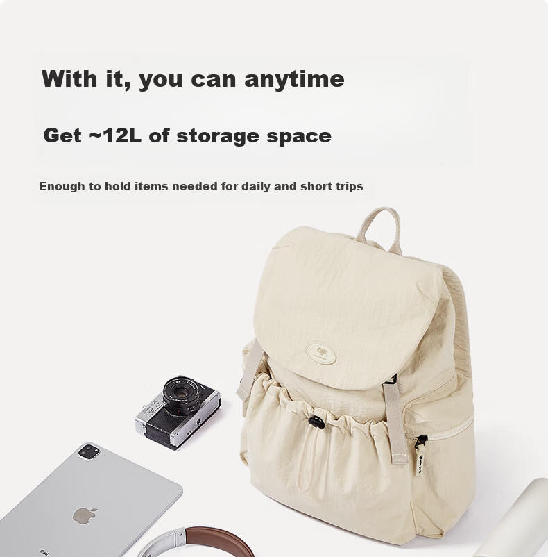 Aji Outdoor Travel Backpack Women College Student School Bag Fashion Versatile Waterproof Lightweight Small Travel Backpack 16