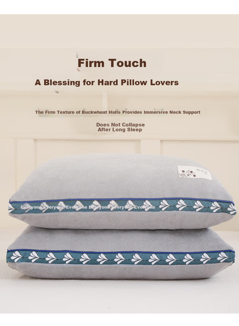 Crown Pure Cotton Buckwheat Pillow Neck Support Pillow Core 100% Buckwheat Hull Pillow Core Pillowcase Pillow Core Set of Two 8