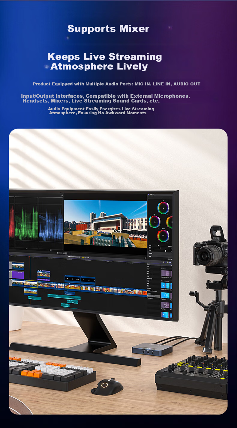 Acasis Dual-Channel HDMI Capture Card, 4K 60Hz Vertical Audio Pickup Capture Card, Compatible with Cameras And DSLR Cameras, for Teaching, Meetings, Dual-Site Live Streaming And Recording Box VC-018Max 8