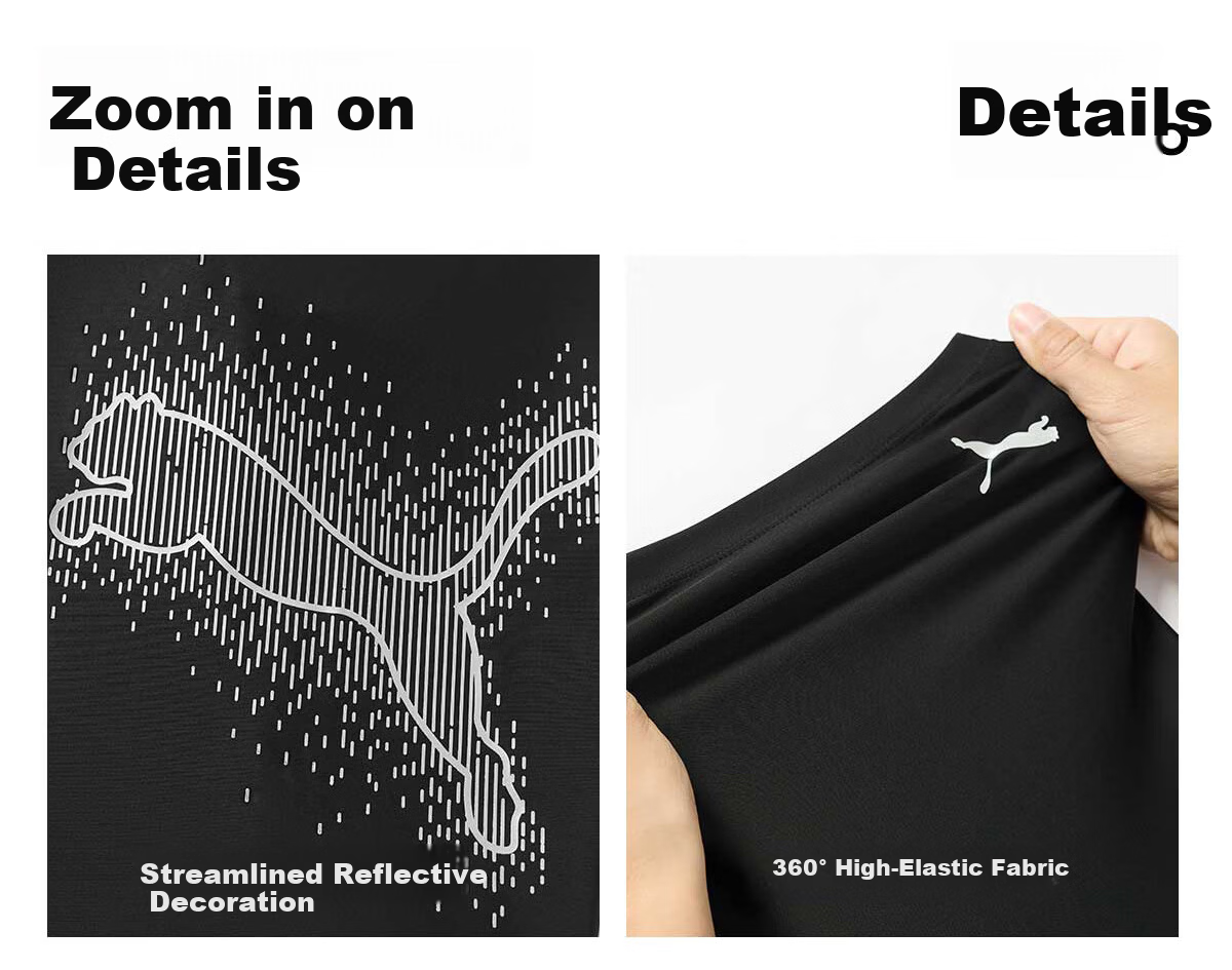 PUMA Men's Five-Point Swim Trunks New Anti-Embarrassment Plus Size Professional Training Swimwear 19