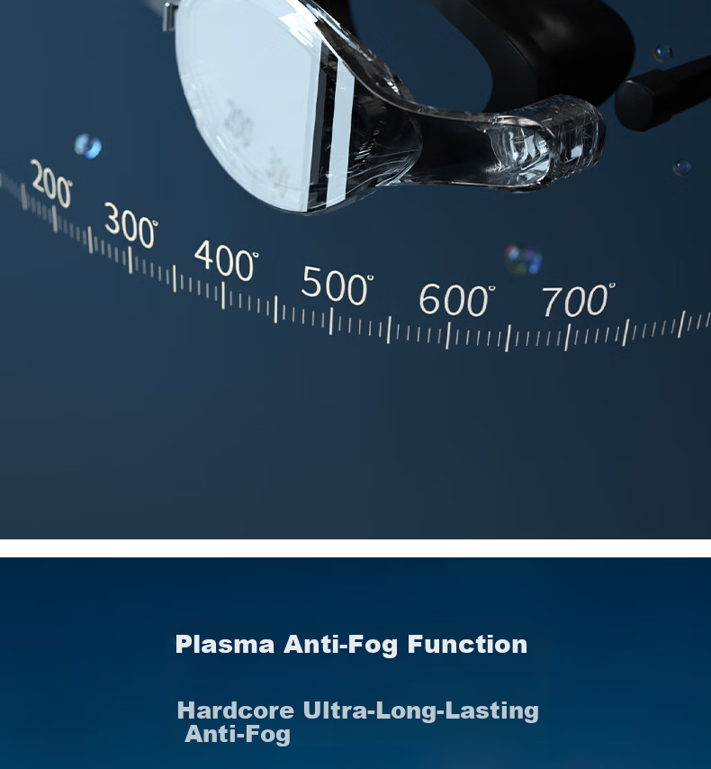 WATERTIME Men's Durable Anti-Fog HD Waterproof Swimming Goggles Professional Prescription Glasses Silver Black 200° 5