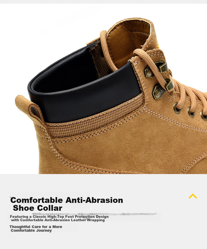 HLA Martin Boots Men's High-Top Outdoor Yellow Work Shoes HAAGZM4DAZ413 Gray Size 38 14