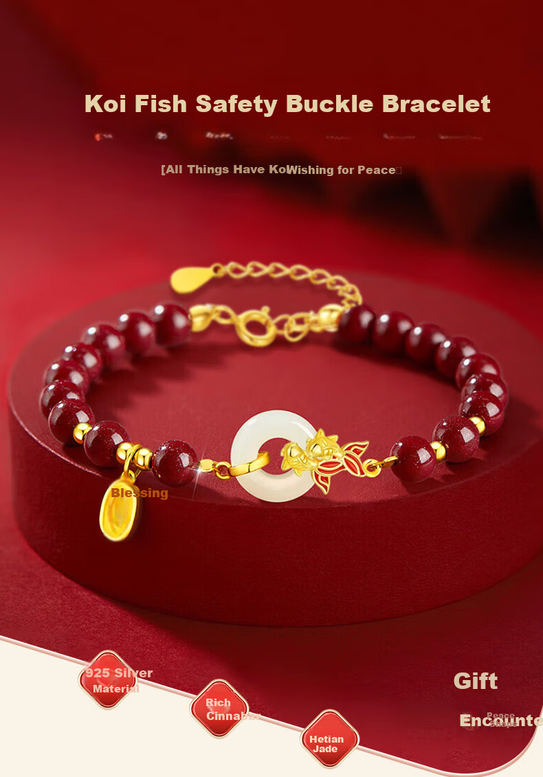 ALLOVE Koi Fish Safety Buckle Bracelet for Women 2026 New Birthday 520 Valentine's Day Gift for Girlfriend Wife 1