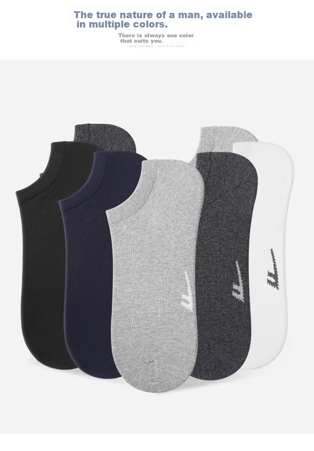 Warrior Men's Summer Short Socks, Pure Cotton Thin Anti-Odor Sports Socks, 10A Antibacterial Breathable High-Elastic Non-Binding Cotton Socks 8