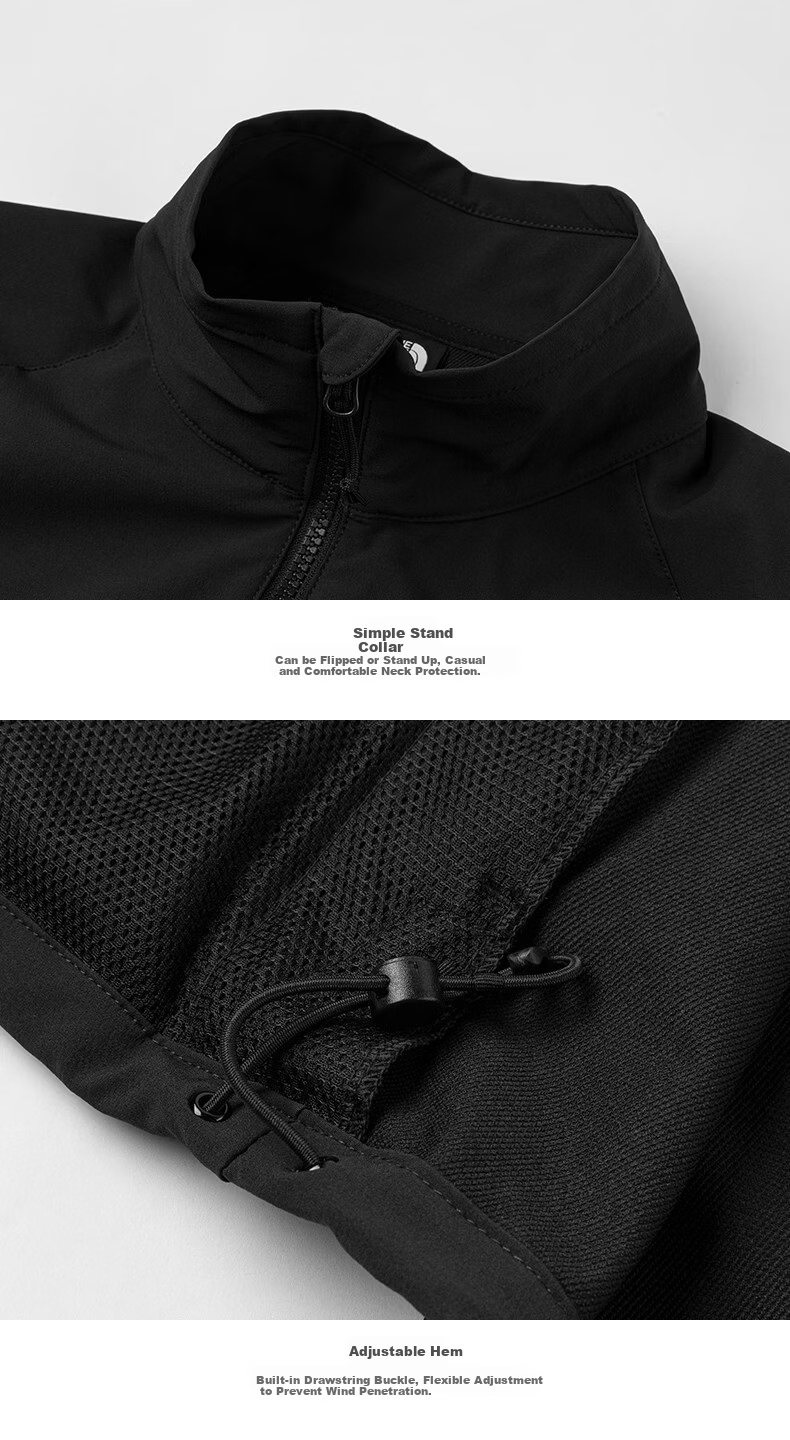 The North Face Men's Softshell Jacket Windproof Water-Repellent Outdoor Jacket 8JS6 Black/JK3 XL 8
