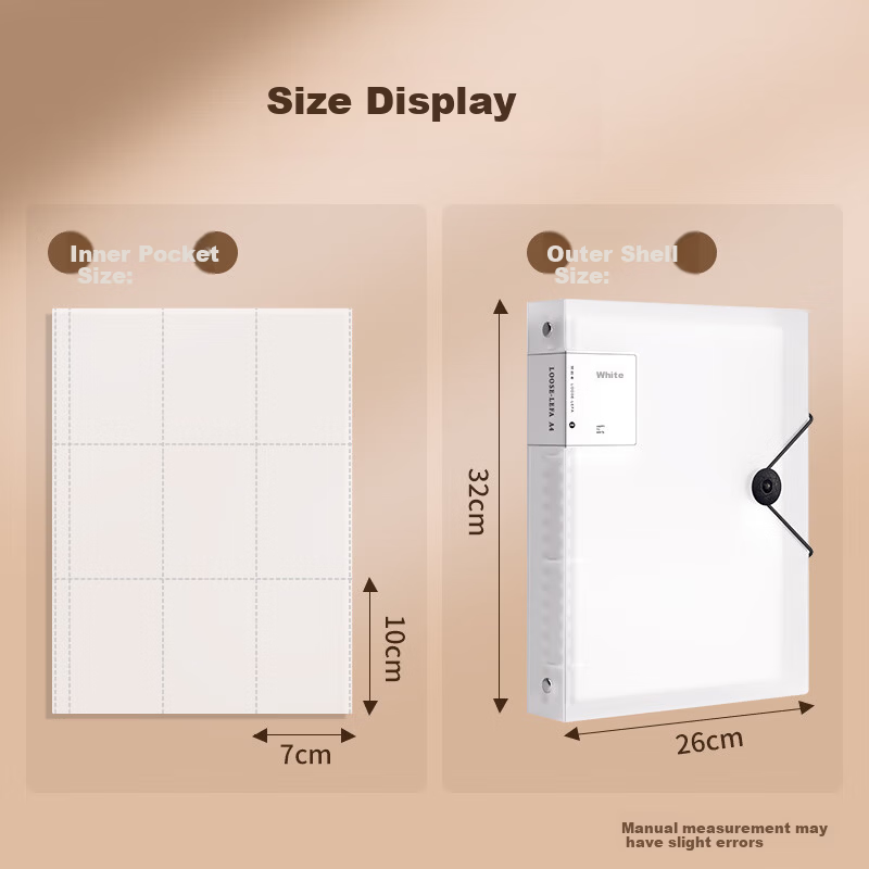XINSHIDA Nine-Grid Card Album Storage Binder Large Capacity 3-Inch Photo Album Star Collection Card Holder Photo Paper High-Quality 180-Card Photo Book 9