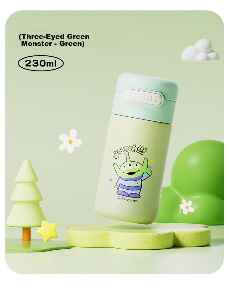 Disney Kids Insulated Water Bottle 316 Stainless Steel Pocket Cup Portable 230ml Straw Cup for Boys and Girls Students 2