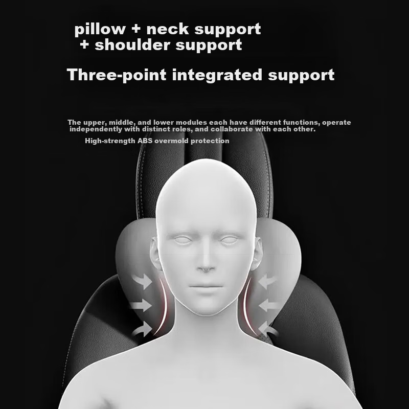 HONDA Gray Car Headrest Seat Cushion Travel Neck Pillow Memory Foam Compatible with Xiaomi YU7