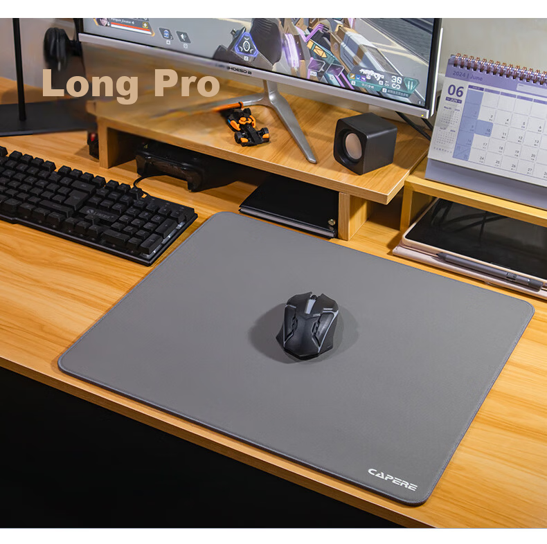 CAPERE (Kailai) Zero-Lag Waterproof PORON Gaming Mouse Pad [Long Pro] Zero-Lag Pad / Gray / 450x400 / Polyurethane Base 4