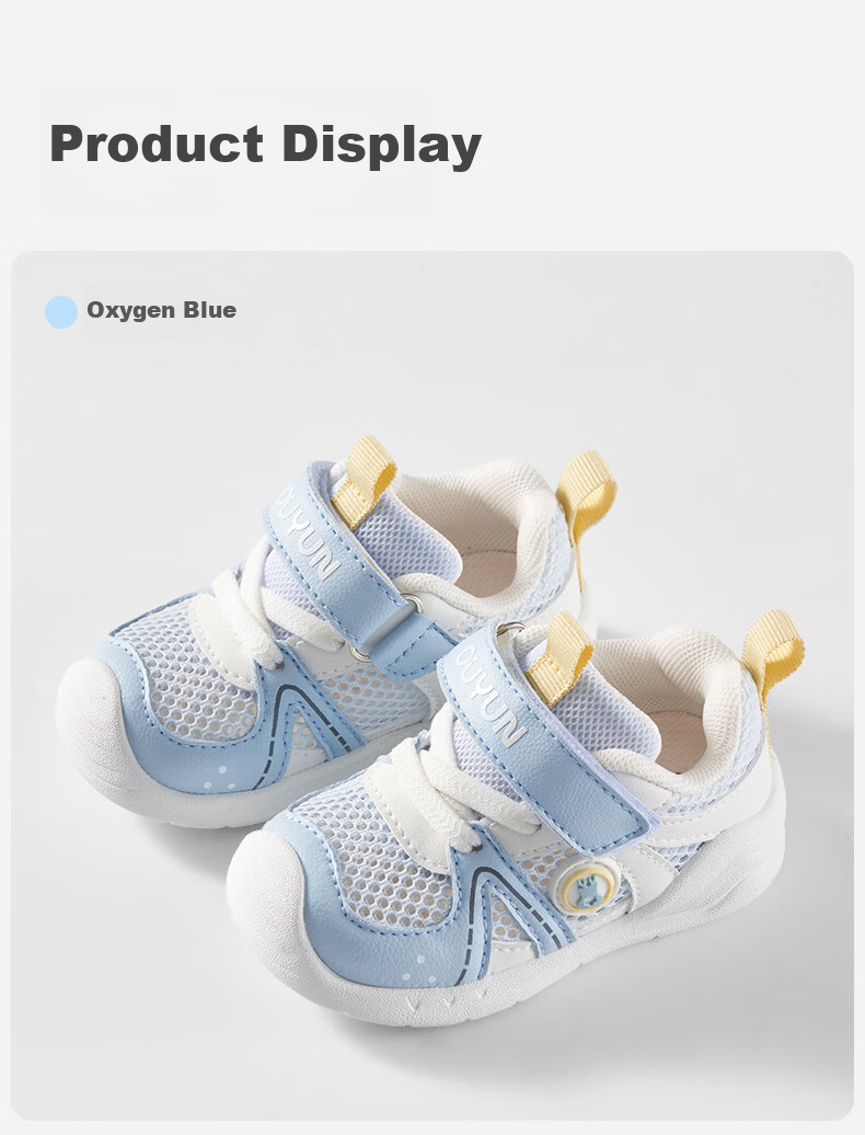 OUYUN Infant Toddler Walking Shoes Spring Summer Baby Boys Girls Soft Sole Non-Slip Mesh Sandals Light Pink Purple Size 19 14