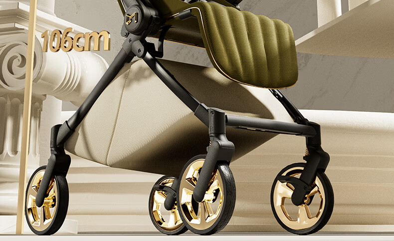 DearMom Baby Stroller Roman Holiday Reversible Foldable Lightweight High Landscape Shock Absorption Pushchair 70