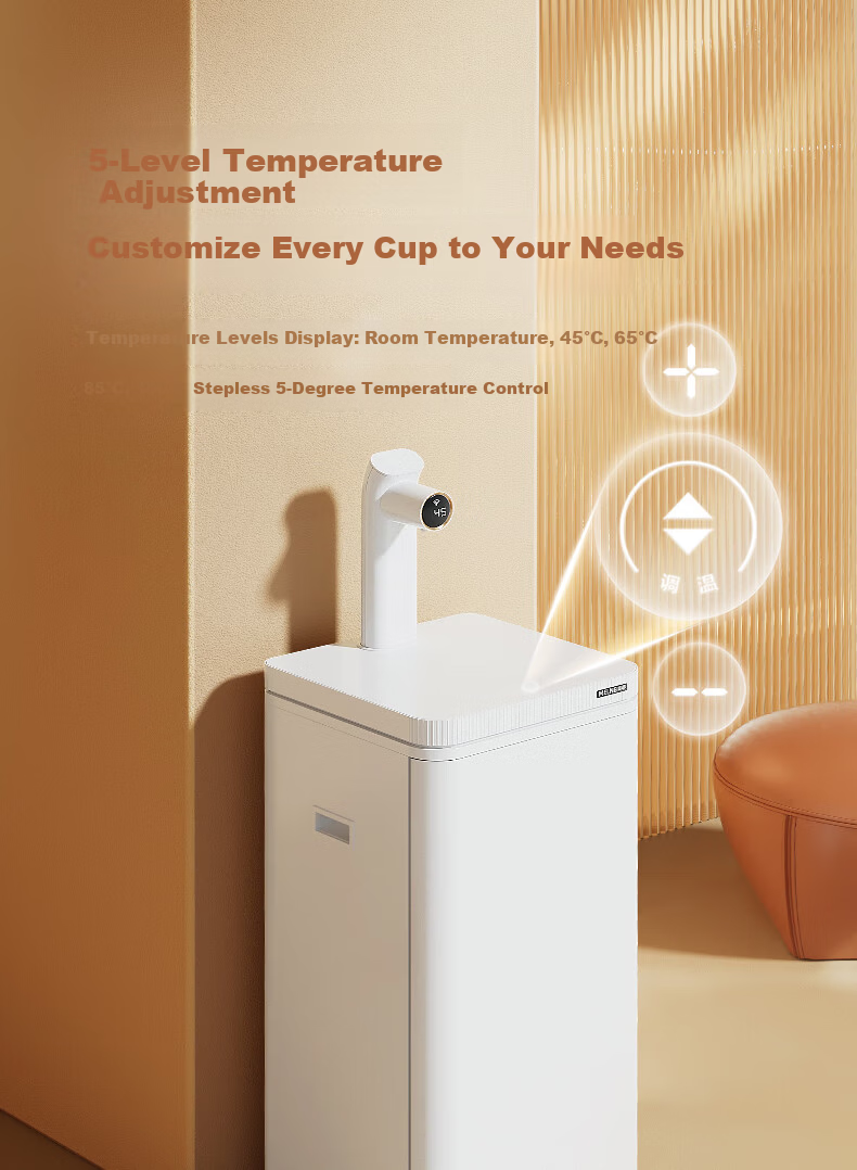 Meiling Rapid Heating Tea Bar Machine Home High-End Water Dispenser 3-Second Quick Heat Bottom-Loading Living Room Office Kettle Integrated MY-AJ15 Smart Elegant Swan White 9