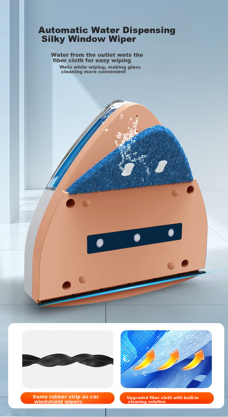 Isida Strong Magnetic Glass Cleaner 5-30mm Water Storage Upgrade Anti-Pinch Magnetic Window Scraper for Home Cleaning 8