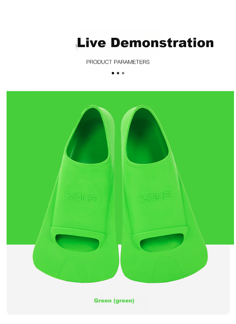 ZOKE Swimming Fins Professional Training Frog Shoes Rubber Duck Feet Diving Snorkeling Gear 621505851-8 Size 32/34 11