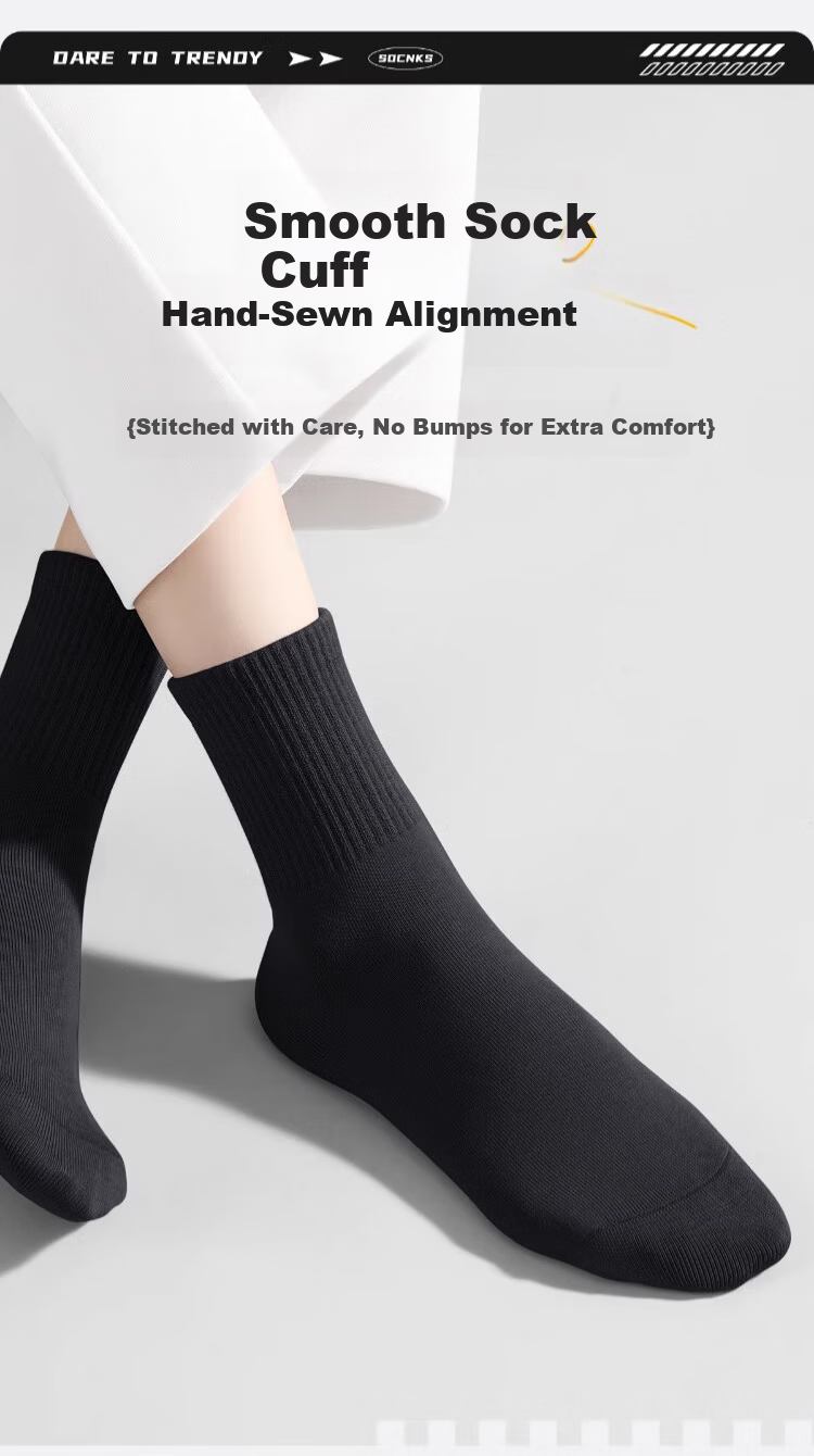 BADIGAO Disposable Socks for Men, Daily Wear, Extra Large Size, Thick Spring And Summer Socks, Mid-Calf Length, Travel-Friendly, No-Wash, Odor-Resistant 10