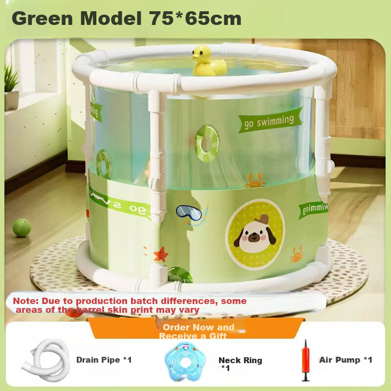 Sodi Children's Day Baby Swimming Tub Foldable Bath Bucket Home Use Newborn 0-3 Years Gift