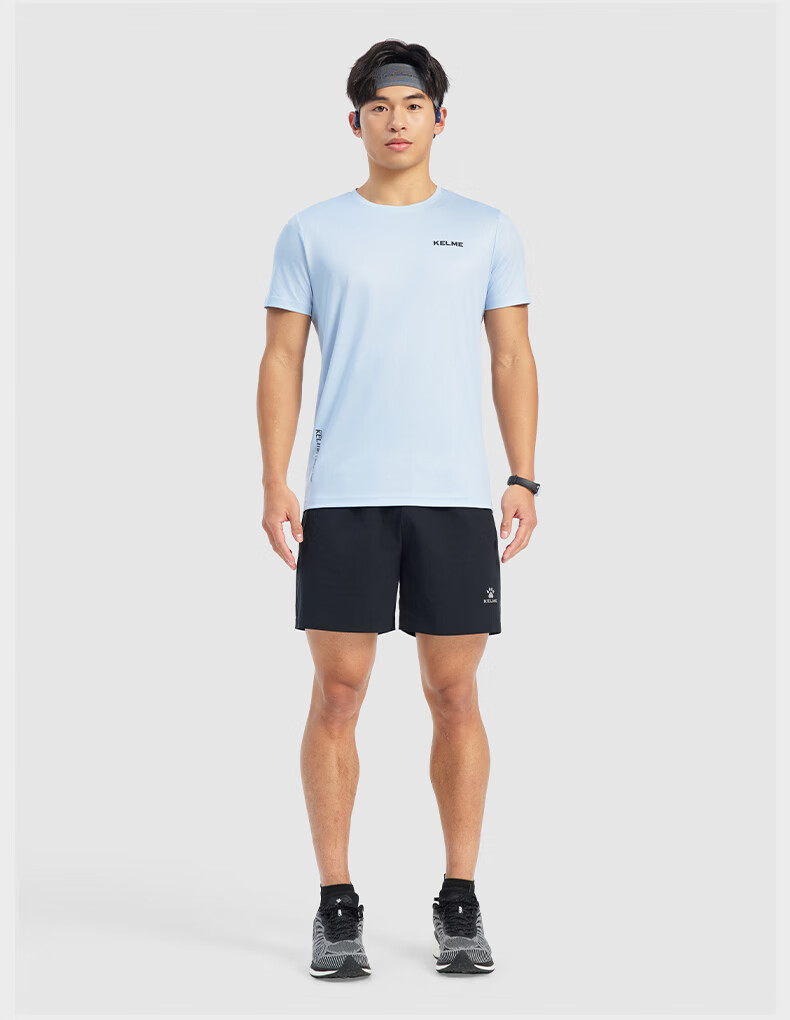 KELME Men's Sports Shorts Quick-Dry Training Running Shorts Agate Black [Upgraded Quick-Dry Antibacterial] 3XL 16