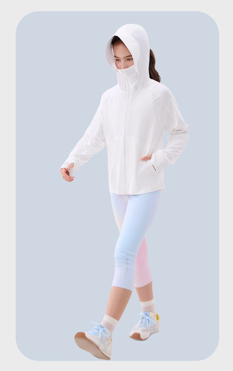 Disney Girls' Summer Sun Protection Jacket UV-Resistant Outdoor Sports Coat for Older Children and Teens 1A013 White 170 5