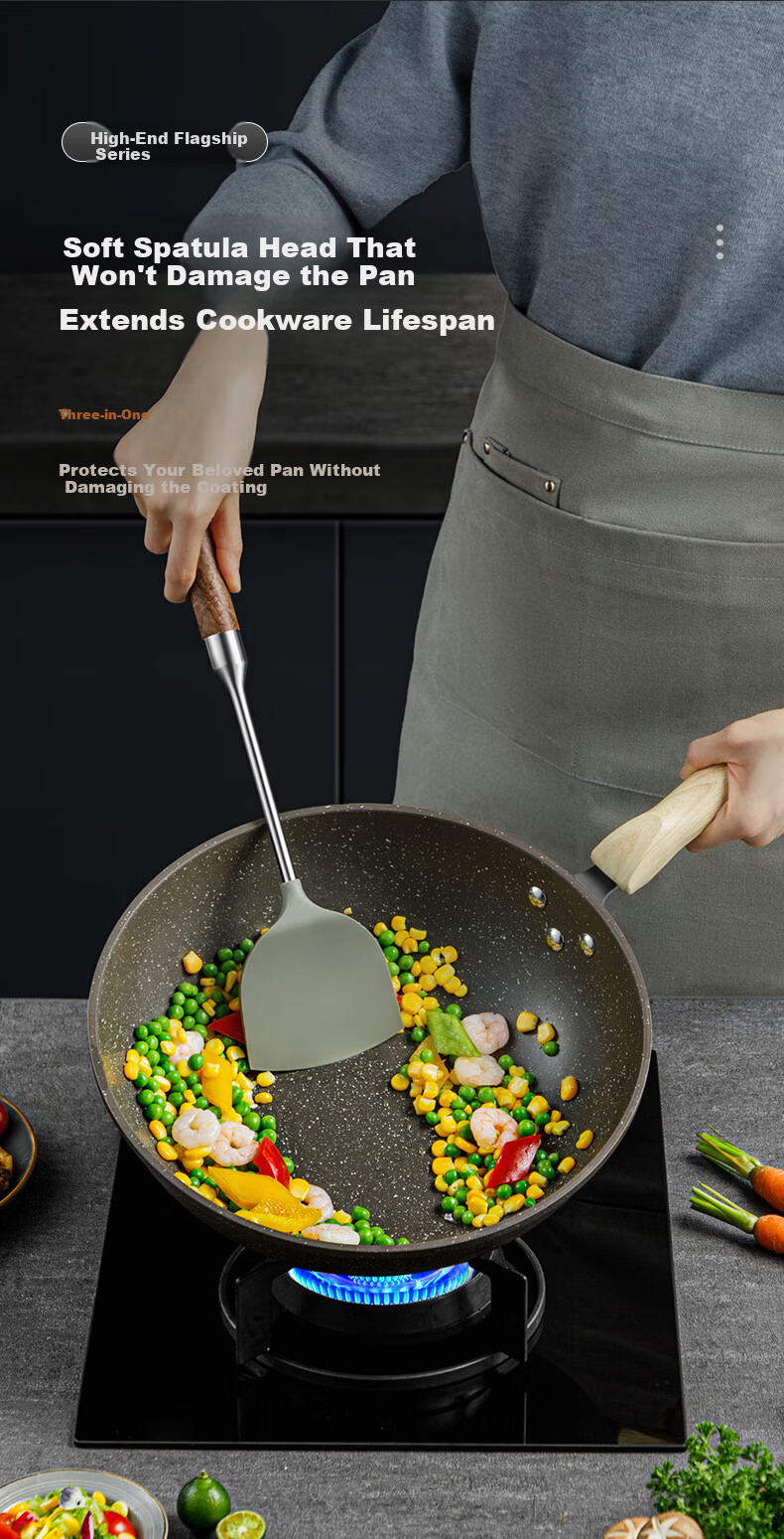 COOKER KING Strainer, 316 Stainless Steel with Rosewood Handle, Thickened Hot Pot Strainer for Skimming Vegetables 2