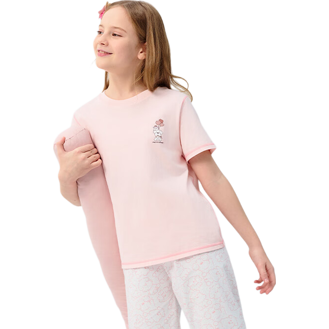 BALABALA Pajama Set for Boys And Girls, Home Wear, Air Conditioning Wear, Summer Style [Miiichan IP] 209225171208