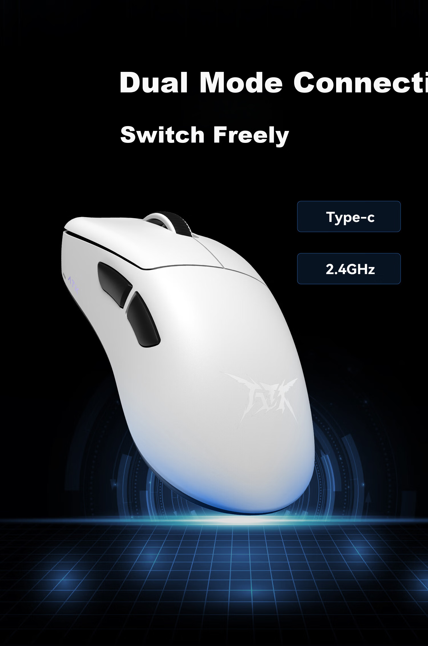 ATK LieKong Z1 Wireless Mouse Wired/Wireless Dual-Mode Lightweight Office Gaming Mouse Right-Handed Ergonomic Z1 ProMax White 18
