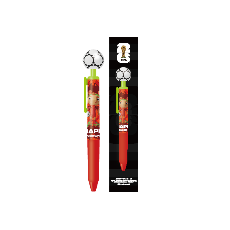 M&G Click 0.5mm Gel Pen Signature Pen High-Value Student Black Pen Exam Writing Water Pen World Cup Football Rotating Red Appearance AGPUB107C
