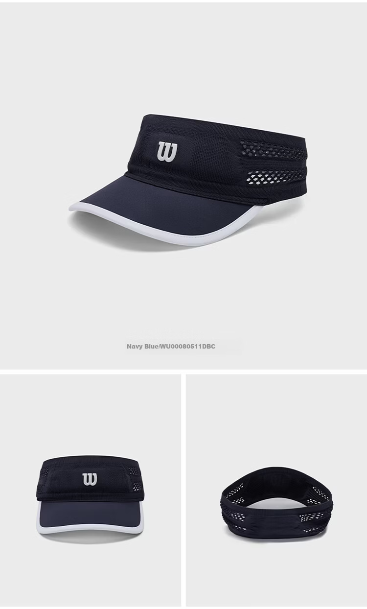 Wilson New Unisex Classic Lightweight Breathable Adjustable Open-Top Sports Casual Trendy Tennis Cap 3
