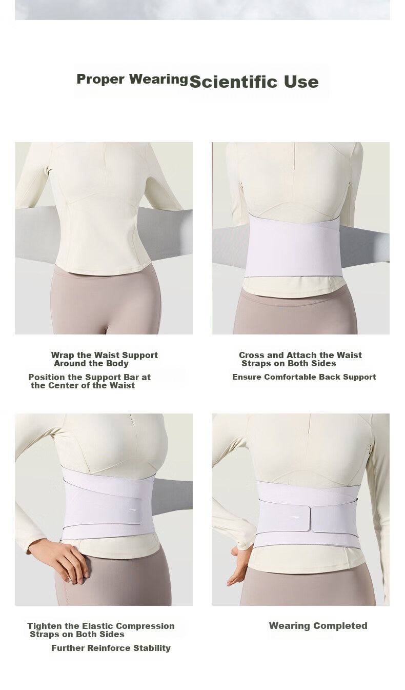 LI-NING Sports Waist Support Belt Professional Breathable Fitness Training Waist Trainer Slimming Running Squat Belt for Women 11