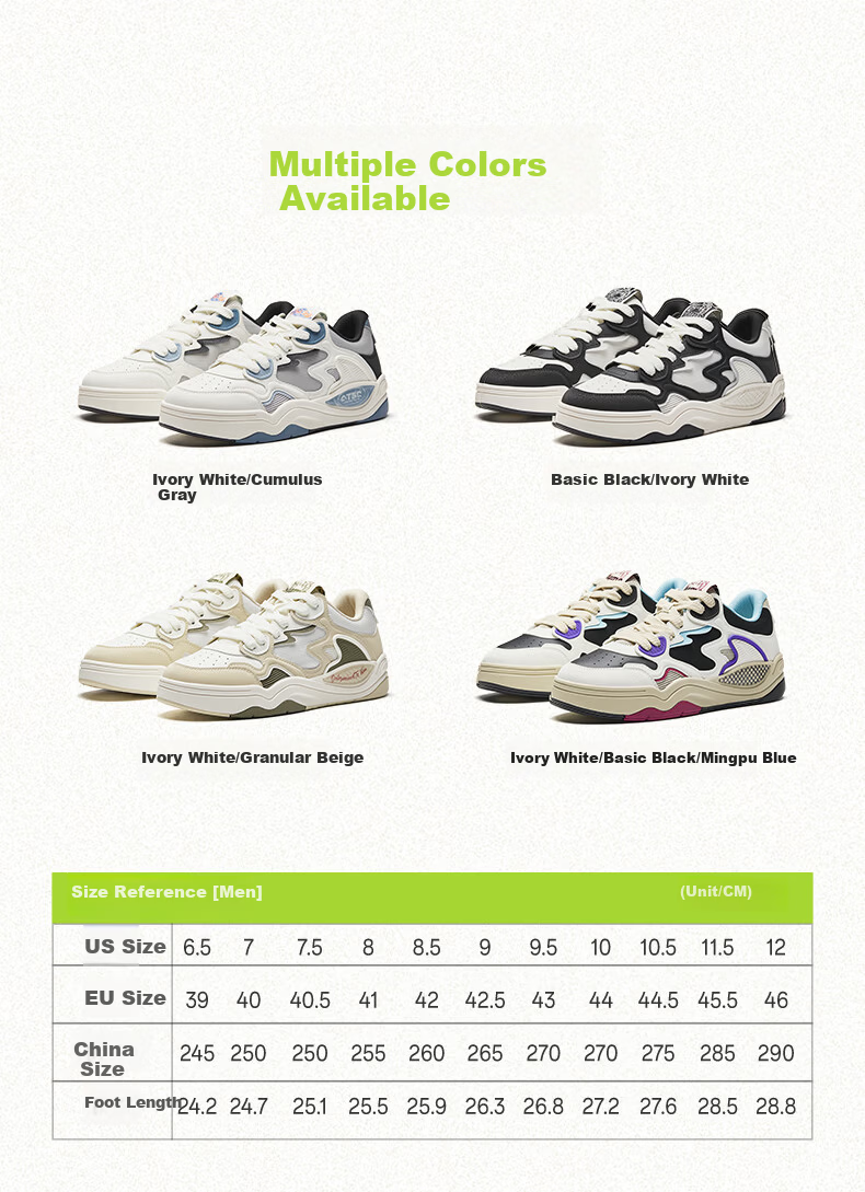 ANTA Flame [Wang Yibo's Choice] | Trendy Low-Top Sneakers for Men, Versatile Simple White Shoes Sports Shoes 15