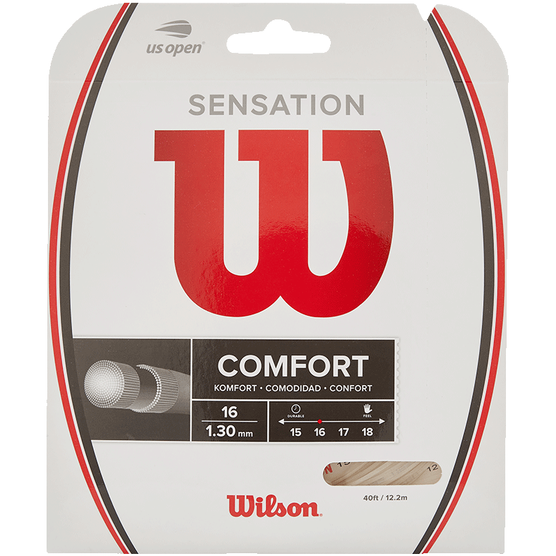Wilson High-Elasticity Nylon Fiber Tennis Racket String, Soft Tennis String, SENSATION WRZ941000