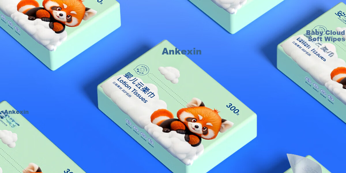 Ankexin Baby Moisturizing Cream Facial Tissue Cloud Soft 3-Ply 100 Sheets 5 Packs 43