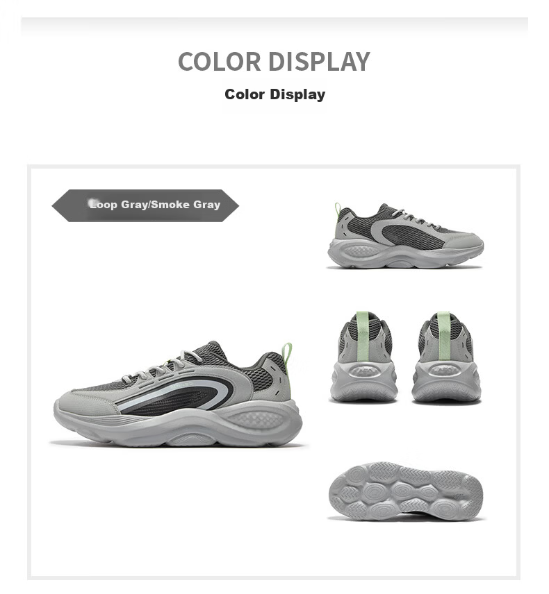 361° Men's Mianyun Spring Summer New Thick Sole Commuter Breathable Retro Casual Dad Shoes 672626703-4 25
