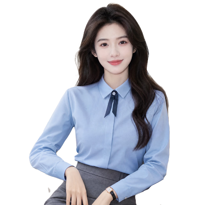 Chaoxu Women's White Shirt 2026 Spring Summer Long Sleeve Professional Business Non-Iron Simple Versatile Formal Wear
