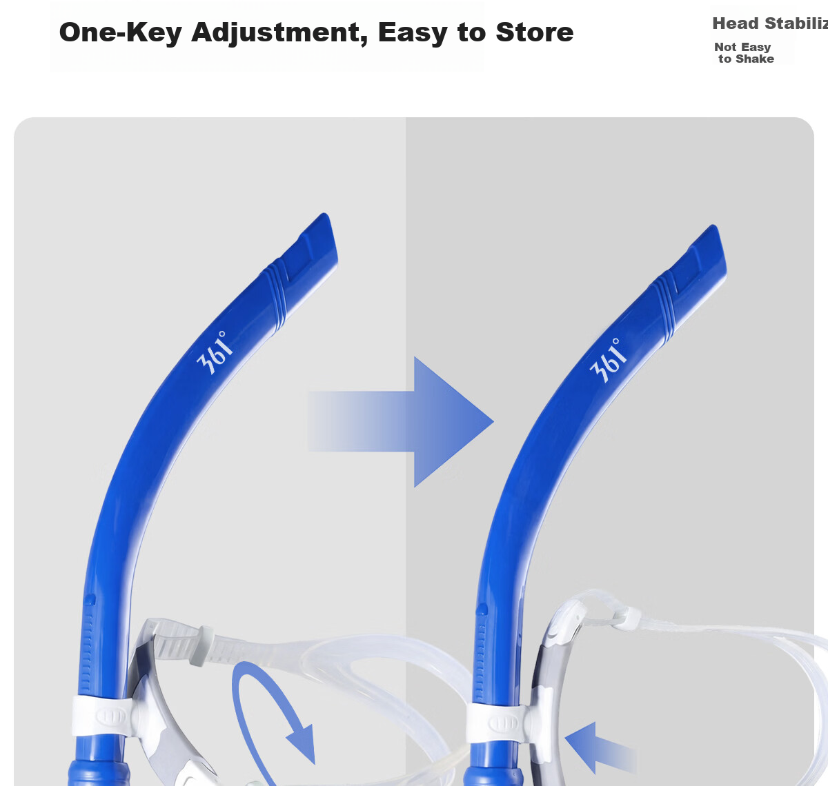 361° Swimming Snorkel Professional Underwater Breathing Tube Adult Youth Freestyle Snorkeling Breathing Apparatus 4