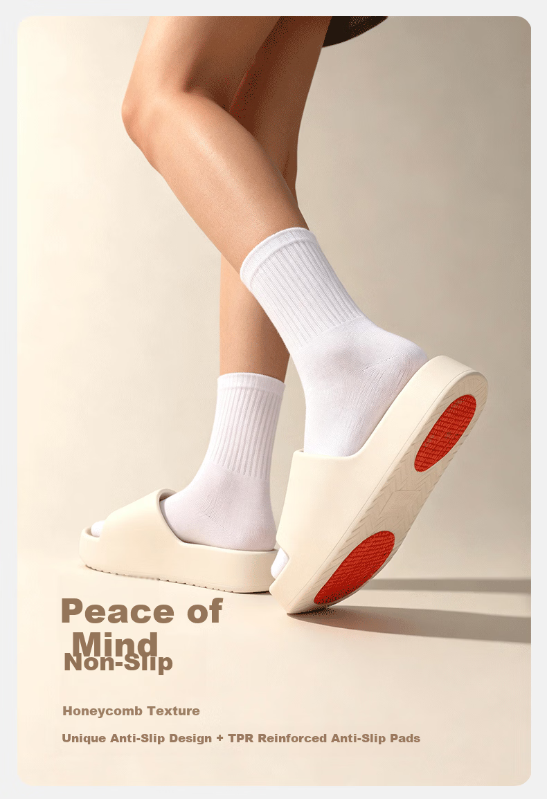 Qiumuxi Non-Slip Slippers Men Outdoor Thick Sole EVA Indoor Silent Couple Women's Blue Sandals Size 36-37 5