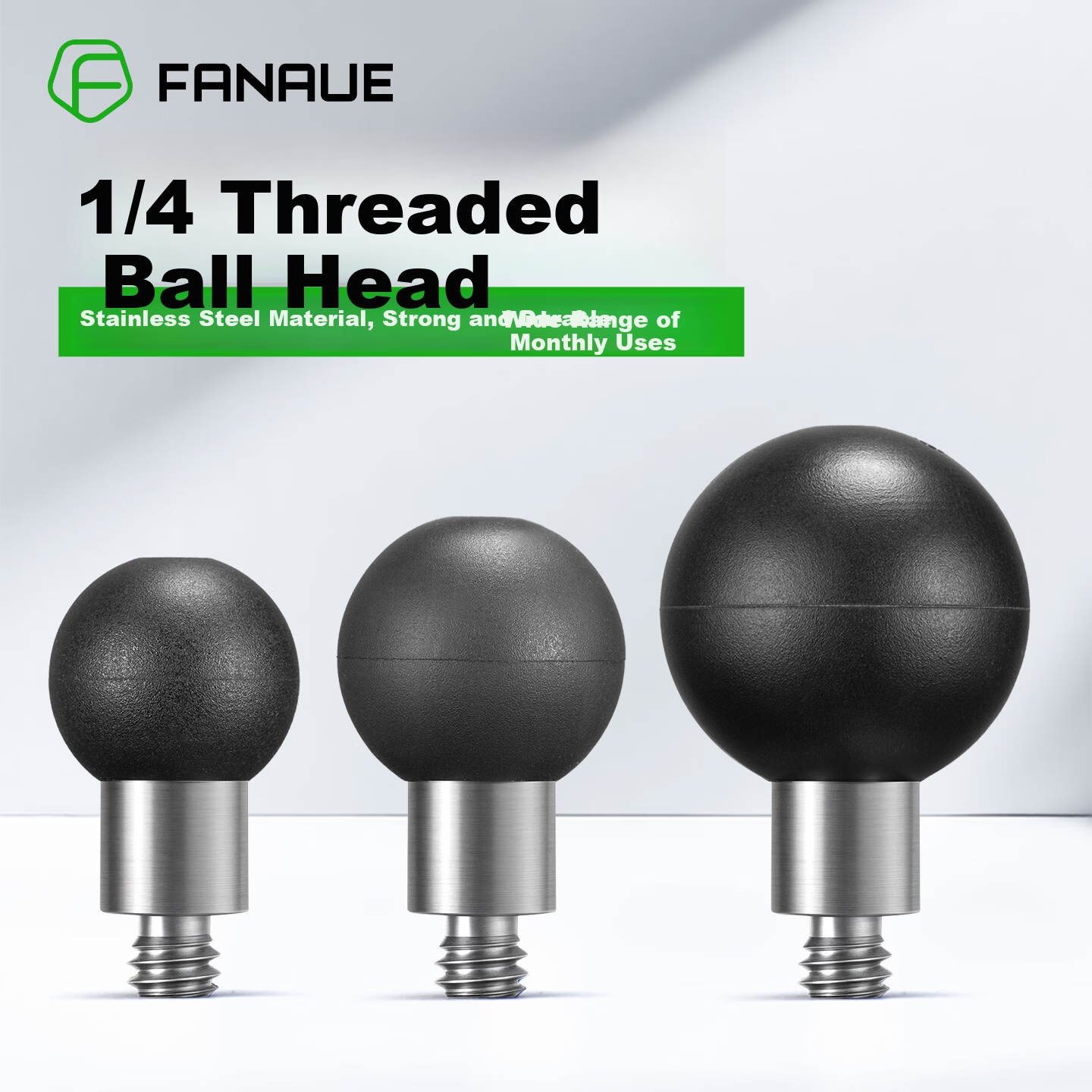 FANAUE Motorcycle Phone Holder 1/4 25mm 20mm 17mm Extension Ball Head Sports Camera Adapter Base B-1