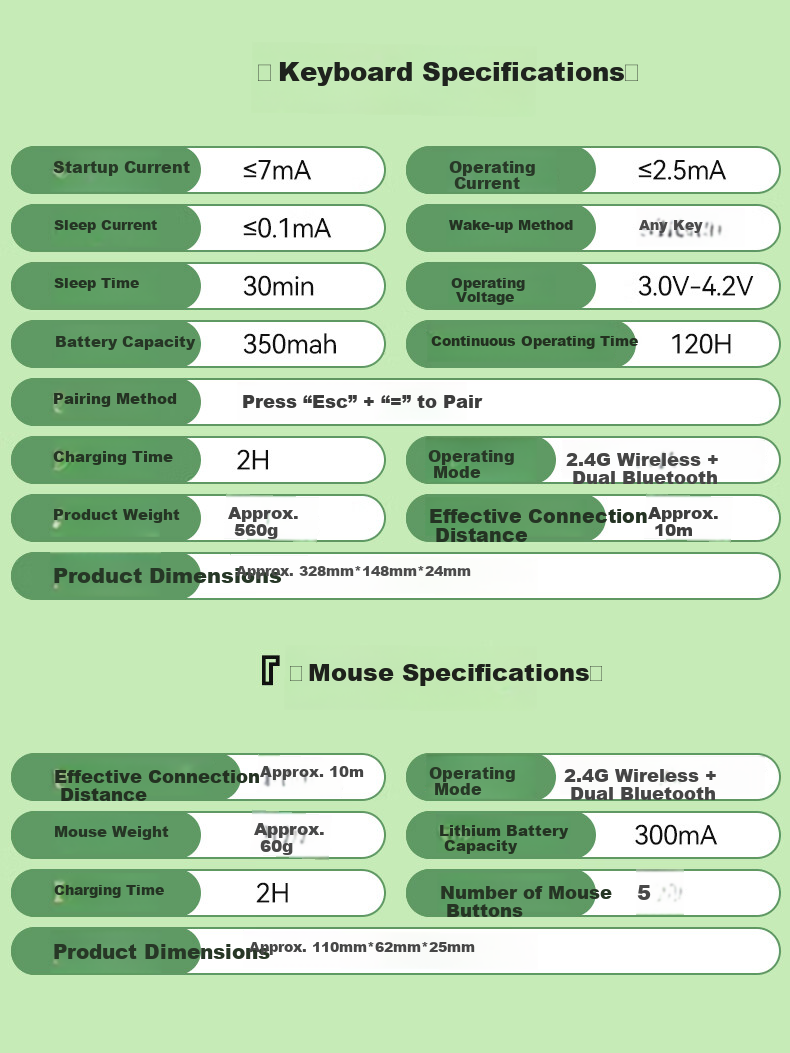 B.O.W Hangshi K650D Rechargeable Card Slot Stand iPad Tri-mode Wireless Bluetooth Keyboard Silent Compatible with Apple Huawei Xiaomi Tablet Phone Laptop Keyboard Cyan Green Indigo 12
