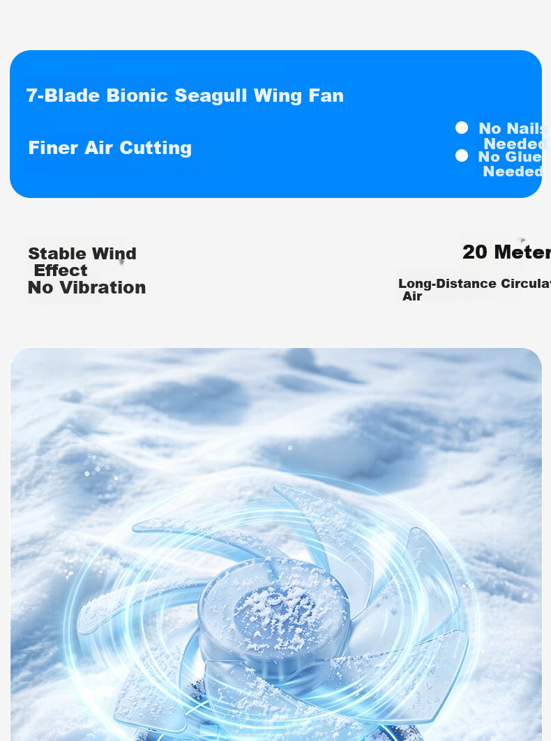 VENIDER 2026 Latest Model | Cool Breeze No.1 | Desktop Mini Fan Silent Cooling Air Conditioner Fan for Office, Student Dormitory, Car, Wall-mounted, Kitchen, Small Home Oscillating Electric Fan 22