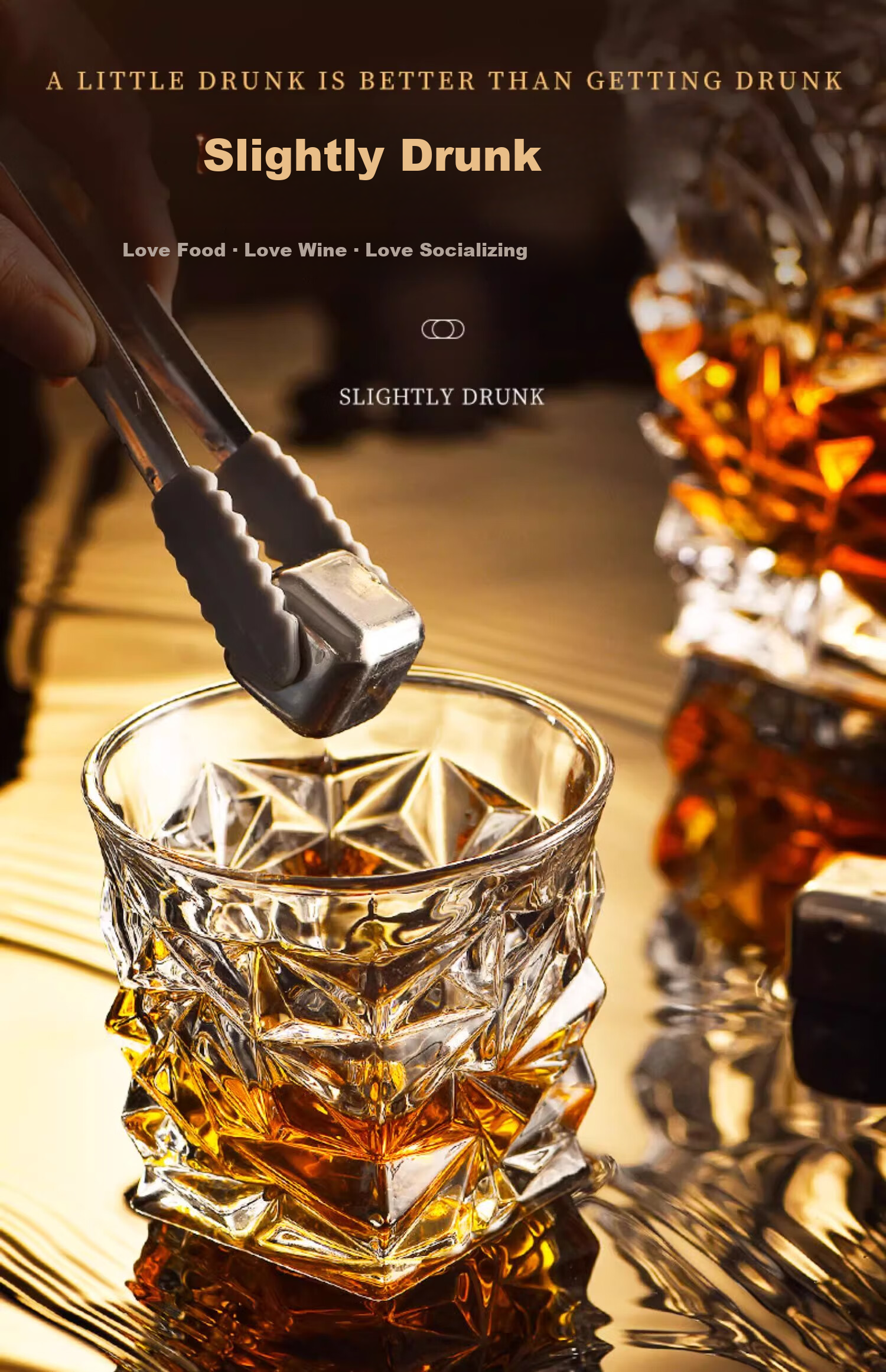 Eight Thousand Lines High-Value Whiskey Glass Set Home Glass Water Cup Set European Style Carved Wine Glass Set 15