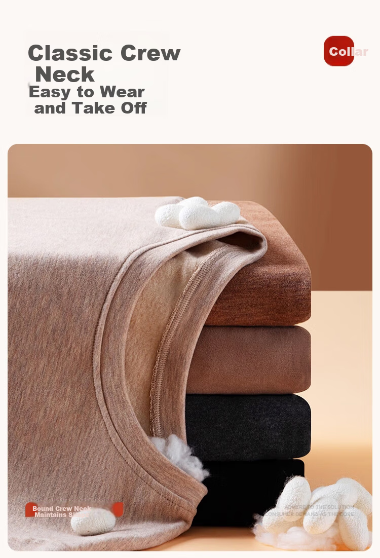Caiyue Men's Thermal Short Sleeve Wool and Silk Autumn Winter Warm Top Heating Cold-Resistant Vest Sports Base Layer Underwear 4