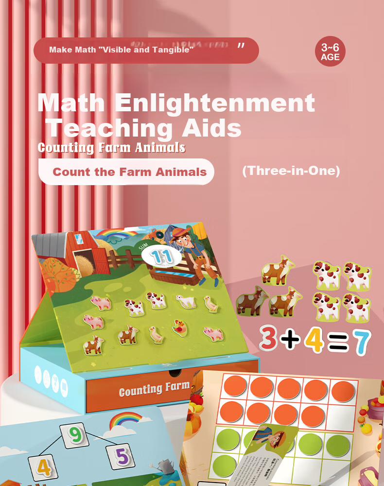 Pinwheel Magnetic Montessori Hundred Board Math Teaching Aid Ten-Grid Number Sense Thinking Training Educational Toy Hundred Board 1