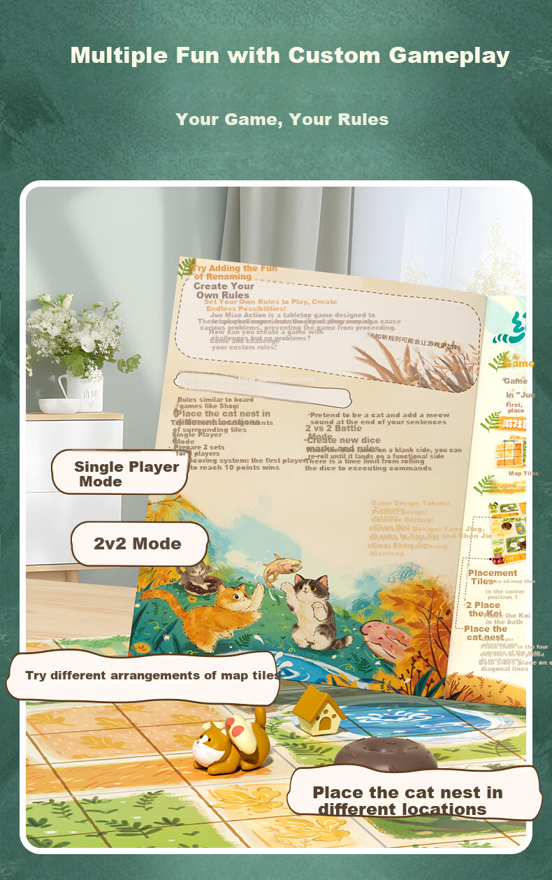 Yaofish Children's Board Game Ray Fish Toy for Boys and Girls Primary School Birthday Gift Absolutely Meow Action 11