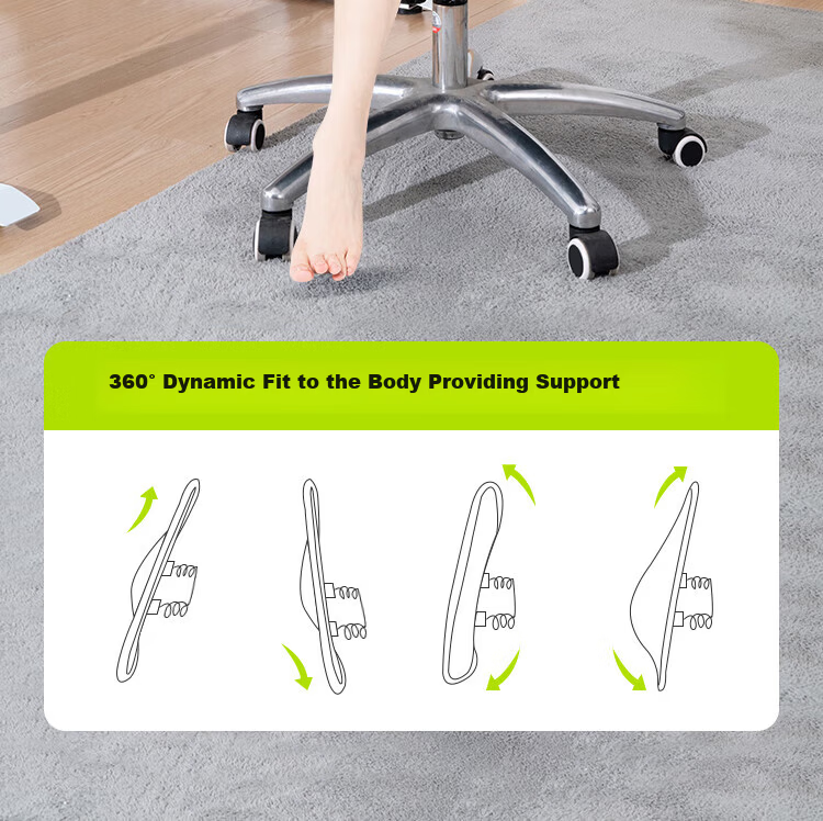 Yuzhaolin Ergonomic Lumbar Support Office Chair Backrest Long Sitting Waist Protector Car Lumbar Cushion Support Pad 4