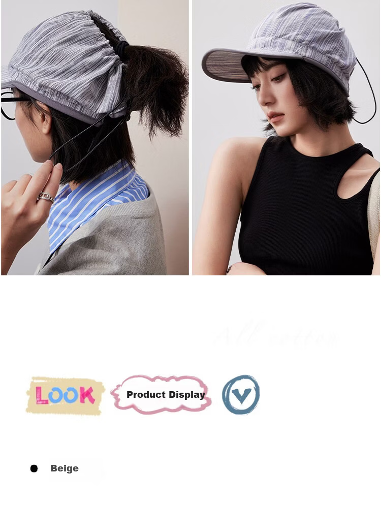 Lagur Linen Zero-Burden "Topless Baseball Cap" Sun Protection UPF100+ Sun Hat Denim Blue 9