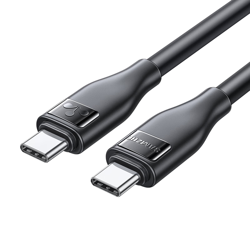 Sanze Multifunctional Type-C Dual-Head Data Cable PD 100W Fast Charging, Screen Casting, Transmission Compatible with Thunderbolt 4/3 for Apple Huawei Phones, Laptops, Monitors 0.5m