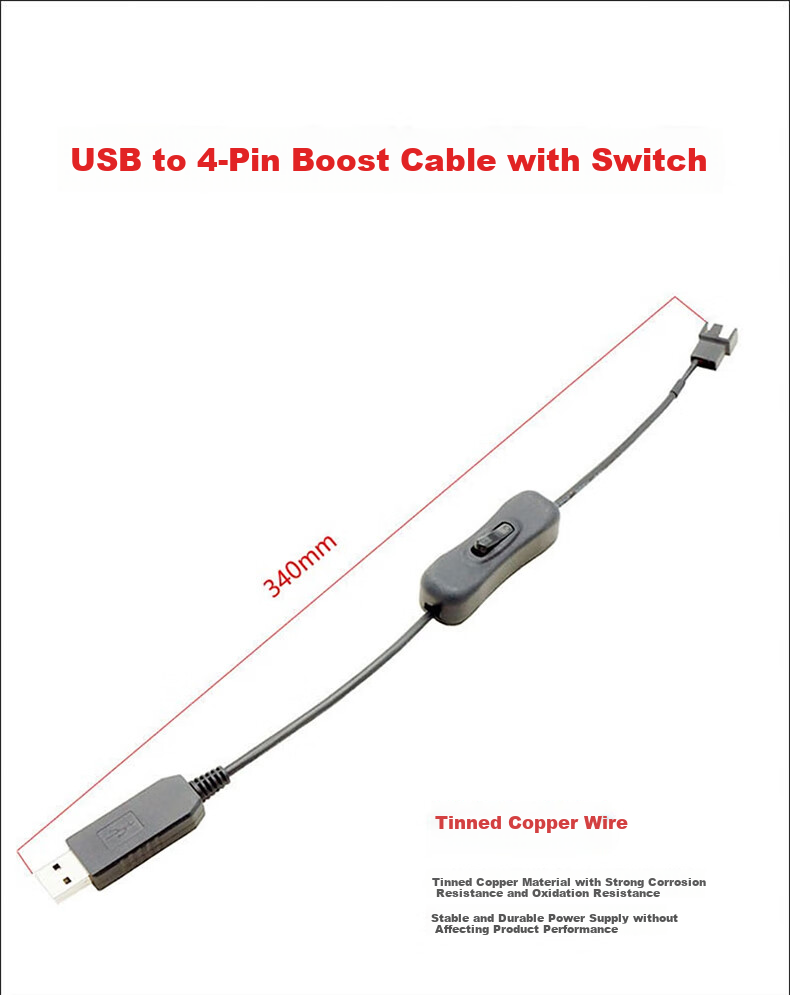 LianTuo PC Case Fan Power Cable D-Type Large 4P to Small 4Pin Desktop Computer Fan Adapter IDE Large 4P to Small 3Pin Cooler Fan Extension Cable 27cm 1