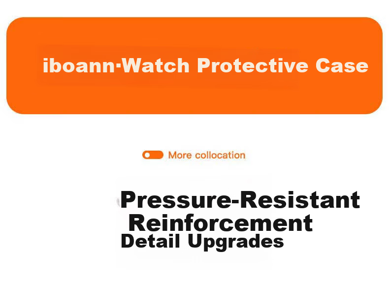 Iboann Transparent Bumper Hard Case Protective Cover for Apple Watch Series 11/10 42mm, Shockproof Hollow Frame Half-Wrap Shell 3