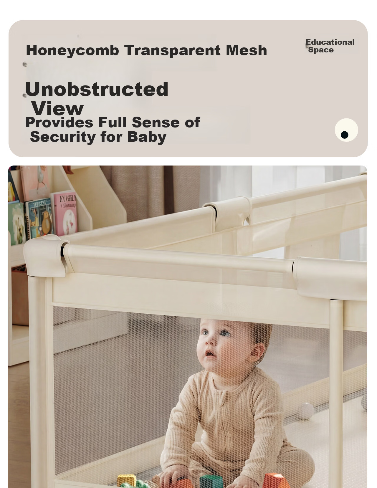 Manlong Baby Playpen Crawling Mat Floor Fence Children's Crawling Mat Protective Play Fence 1.8*2m 15